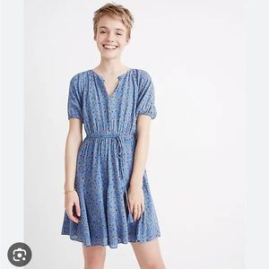 MADEWELL Tassel-Tie Mini Dress in Calico Floral Sz 10